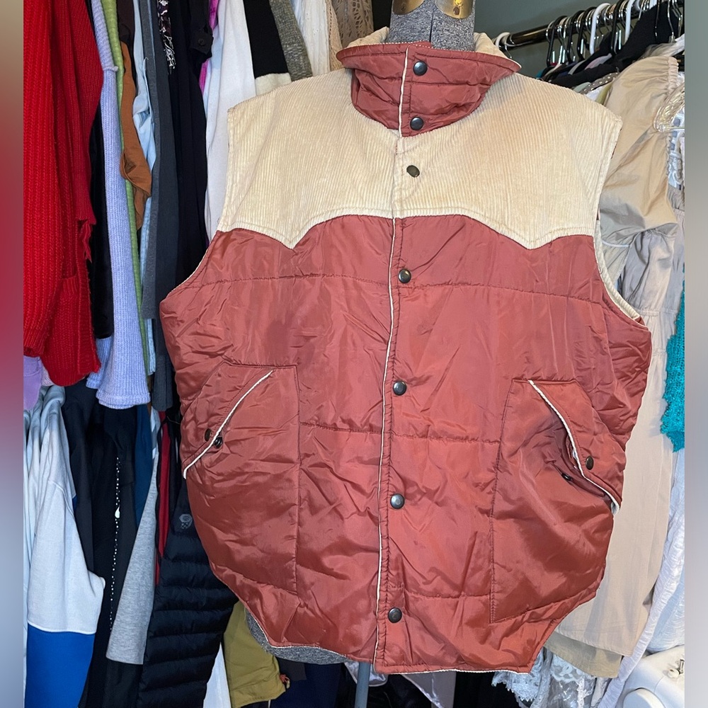 Campus vintage reversible puffer vest size xxl